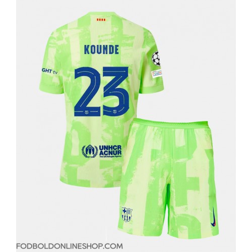 Barcelona Jules Kounde #23 Tredje trøje Børn 2024-25 Kortærmet (+ Korte bukser)